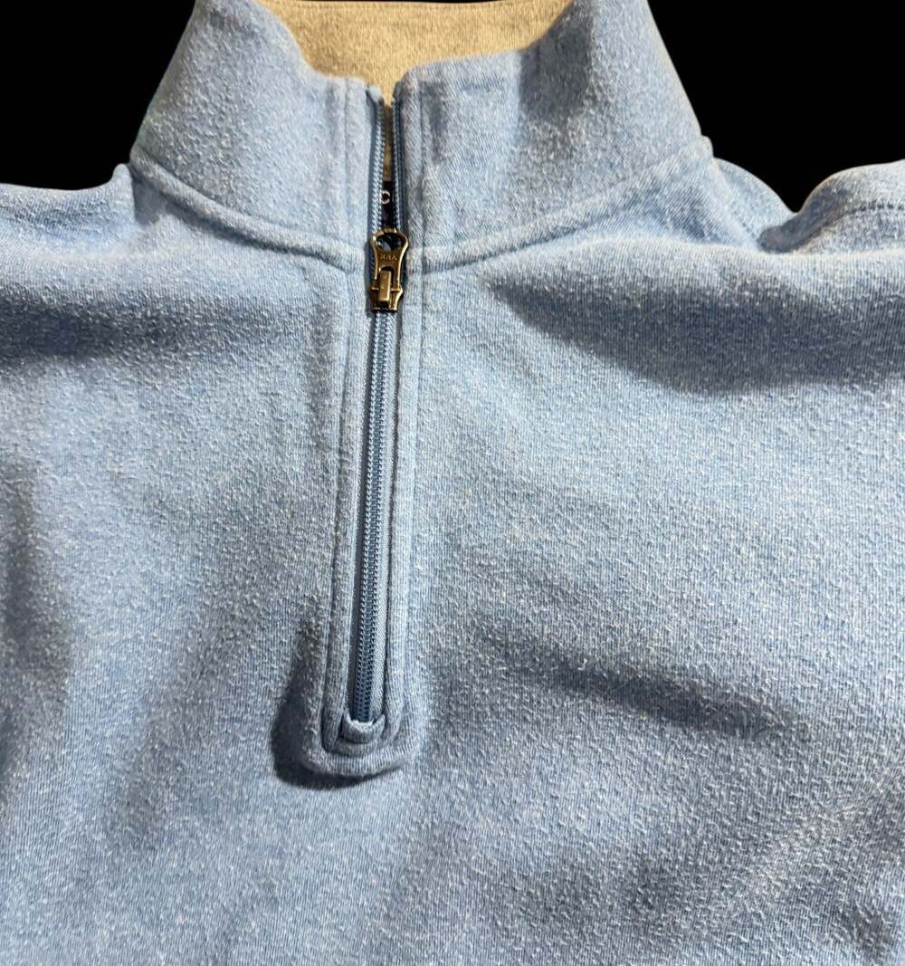 Cremieux Classics Men’s Quarter Zip Fleece Pullover Blue Size Small - Picture 3 of 6